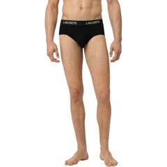 Quần Lót Lacoste Chính hãng - 3-Pack Mens Cotton Stretch Essentials BriefsBriefs - Màu Xanh/Trắng/Hồng | JapanSport 8H9541-51-OIT