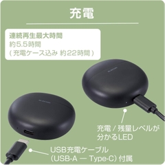 Tai nghe Bluetooth Elecom - LBT-TWS17BK Wireless Earphones | JapanSport