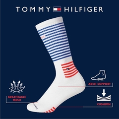 Set 5 đôi tất Tommy Hilfiger Chính Hãng -  5 Pack Cushioned Stretch Athletic Performance - Màu Đen | JapanSport TVM213CR10002