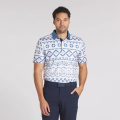 Áo Polo Puma Chính Hãng - Golf FAIR ISLE Printed - Màu Xanh | JapanSport 626836-01