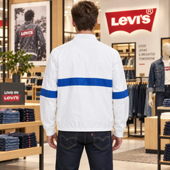 Áo Khoác Nam Levi's Chính Hãng - Lightweight Retro Varsity Bomber Jacket - Màu Trắng | JapanSport LM9RN626-WHT