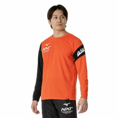 Áo Dài Tay Nam Mizuno Chính Hãng - N-XT Long Sleeve T-Shirt - Màu Cam | JapanSport 32JAB740-55