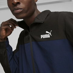 Bộ thể thao Puma Nam Chính Hãng - Woven Tracksuit - Màu Đen/Xanh | JapanSport 681261-14