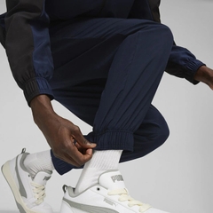 Bộ thể thao Puma Nam Chính Hãng - Woven Tracksuit - Màu Đen/Xanh | JapanSport 681261-14