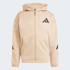 Áo Khoác Adidas Nam Chính Hãng - ZNE Track Jacket with Hood and Full-Body Zip Closure  - Màu Be | JapanSport JF2445