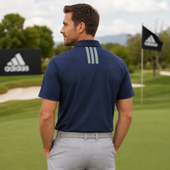 Áo Polo Adidas Nam Chính Hãng - Twistknit Short Sleeve Pocket - Navy | JapanSport JG1319