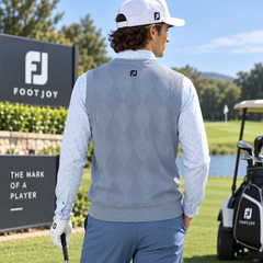 Áo Vest FOOTJOY Chính Hãng - Men's Argyle V-Neck Golf Sweater Vest - Màu Xám | JapanSport 38558 FJ-F25-M07