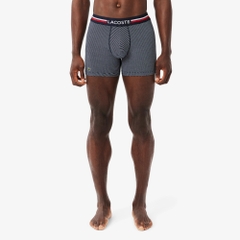 Quần Boxer Lacoste Chính hãng - 3-Pack Cotton Boxer - Màu Navy/Trắng/Xám | JapanSport 6H1281-51-525