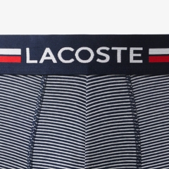 Quần Boxer Lacoste Chính hãng - 3-Pack Cotton Boxer - Màu Navy/Trắng/Xám | JapanSport 6H1281-51-525
