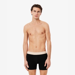 Quần Boxer Lacoste Chính hãng - 3-Pack Boxer Briefs - Màu Đen/ Be/ Nâu | JapanSport 6h1282-51-I3W
