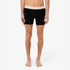 Quần Boxer Lacoste Chính hãng - 3-Pack Boxer Briefs - Màu Đen/ Be/ Nâu | JapanSport 6h1282-51-I3W