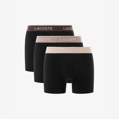 Quần Boxer Lacoste Chính hãng - 3-Pack Boxer Briefs - Màu Đen/ Be/ Nâu | JapanSport 6h1282-51-I3W