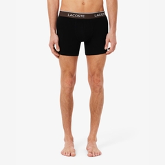 Quần Boxer Lacoste Chính hãng - 3-Pack Boxer Briefs - Màu Đen/ Be/ Nâu | JapanSport 6h1282-51-I3W