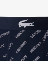 Quần Boxer Lacoste Chính hãng - 3-Pack Crocodile Waist Boxer Briefs - Màu Xanh/ Đen/ Xám | JapanSport 6H1291-51