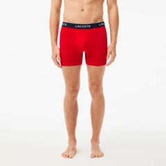 Quần Boxer Lacoste Chính hãng - Lacoste Men's 3-Pack Stretch Cotton Boxer Briefs - Màu Xanh/Đỏ/Navy | JapanSport 6h3420-51-W64