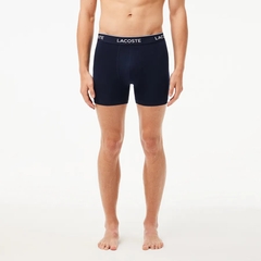 Quần Boxer Lacoste Chính hãng - Lacoste Men's 3-Pack Stretch Cotton Boxer Briefs - Màu Xanh/Đỏ/Navy | JapanSport 6h3420-51-W64
