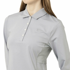 Áo Golf Polo FootJoy Nữ Chính Hãng - Side Mesh Sun Protection Long-Sleeve Shirt - Màu Xám | Japansport 34816-FJW-S25-S09