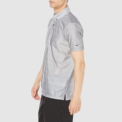 Áo Polo Golf Mizuno Chính Hãng - Ice Touch Button Down Cool to Touch- Màu Xám | JapanSport E2JAA097-06