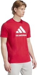 Áo Phông Adidas Nam Chính Hãng - Ajax Amsterdam Seasonal Graphic Tee - Màu Đỏ | JapanSport JM7354
