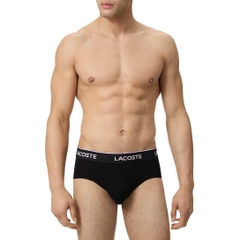 Quần Lót Lacoste Chính hãng - 3-Pack Mens Cotton Stretch Essentials BriefsBriefs - Màu Xanh/Trắng/Hồng | JapanSport 8H9541-51-OIT