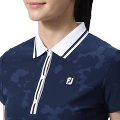 Áo Golf Polo FootJoy Nữ Chính Hãng - Floral Camo Jacquard Short - Màu Camo | Japansport 81941-FJW-S24-S08