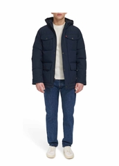 Áo Khoác Levi's Chính Hãng - Quilted Four Pocket Parka Hoody - Màu Navy | JapanSport LM0RP320-NVY