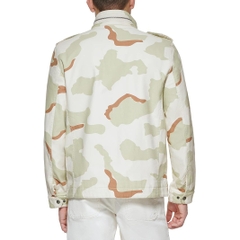 Áo Khoác Levi's Chính Hãng - Washed Cotton Military Jacket - Màu Trắng/Camo | JapanSport LM9MC286-dsc