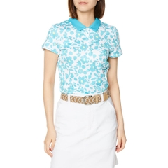Áo Golf Polo FootJoy Nữ Chính Hãng -  FLOWER PRINT SHORT SLEEVE COOLING - Màu Trắng/Xanh | Japansport 80552-FJW-S23-S03