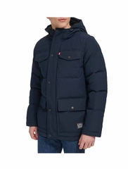 Áo Khoác Levi's Chính Hãng - Quilted Four Pocket Parka Hoody - Màu Navy | JapanSport LM0RP320-NVY