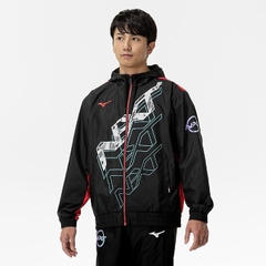 Áo Khoác Mizuno Chính Hãng - Training Wear Windbreaker Jacket Water-Repellent Jersey - Màu Đen | JapanSport 32JEC220-09