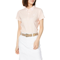 Áo Golf Polo FootJoy Nữ Chính Hãng - Small Flower Print Short Sleeve Shirt - Màu Cam | Japansport 80549-FJW-S23-S01