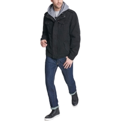 Áo Khoác Levi's Chính Hãng - Washed Cotton Hooded Military Jacket - Màu Đen | JapanSport LM8RC364-blk