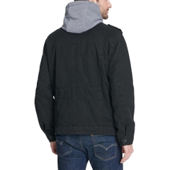 Áo Khoác Levi's Chính Hãng - Washed Cotton Hooded Military Jacket - Màu Đen | JapanSport LM8RC364-blk