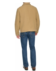 Áo Khoác Da Levi's Chính Hãng - Faux Leather Laydown Collar Racer - Màu Vàng | JapanSport LM5KS211-tan