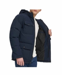 Áo Khoác Levi's Chính Hãng - Quilted Four Pocket Parka Hoody - Màu Navy | JapanSport LM0RP320-NVY