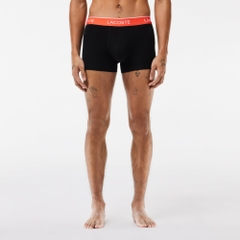 Quần Boxer Lacoste Chính hãng - 3-Pack Logo Waist Trunks - Màu Orange / Yellow / Orange | JapanSport 5H3401-51-ILW
