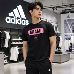Áo Phông Adidas Nam Chính Hãng - Inter Miami CF Local Pop Short Sleeve Pre-Game T-Shirt - Màu đen | JapanSport IP0904