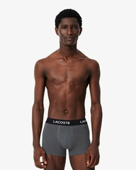 Quần Boxer Lacoste Chính hãng - Men's Cotton Jersey Trunks 5-Pack - Màu Xám | JapanSport 5H1292-51-XB4