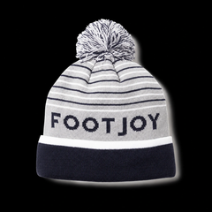 Mũ Len FootJoy Chính Hãng - FJ Striped Pom Pom Beanie - Màu Trắng | JapanSport 36235