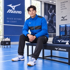 Áo Khoác Mizuno Chính Hãng - Padded warmer jacket - Màu Xanh | JapanSport  P2MEB590-25
