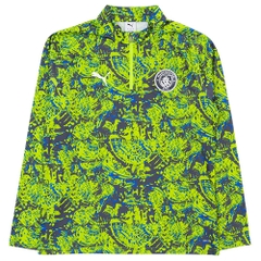 Áo Dài Tay Puma Chính Hãng - Manchester City FC 2025/26 Pre-Match Quarter-Zip Top - Màu Xanh | JapanSport 782170-12