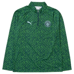 Áo Dài Tay Puma Chính Hãng - Manchester City Puma Warm Up 1/4 Zip Top - Green | JapanSport 782170 13