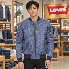 Áo Khoác Levi's Chính Hãng -  Levi's Mens Ma-1 Flight Varsity Jacket -Faded Blue Bandana  | JapanSport    LM2RN192-fbc