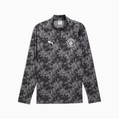Áo Dài Tay Puma Chính Hãng - Manchester City Men's Quarter-Zip Pullover - Màu Đen | JapanSport 782170-11