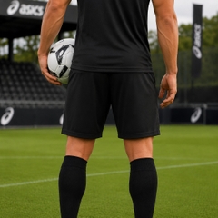 Quần short Nam Asics Chính Hãng - Dry Graphic Shorts Soccer Wear - Màu Đen | JapanSport 2101A196-001
