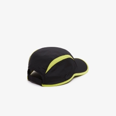 Mũ Lacoste Chính Hãng - Unisex Jockey Cap with Contrast Cutouts - Màu Đen/Vàng | JapanSport RK1486-51-IZ8