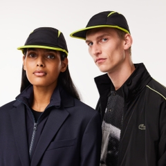 Mũ Lacoste Chính Hãng - Unisex Jockey Cap with Contrast Cutouts - Màu Đen/Vàng | JapanSport RK1486-51-IZ8