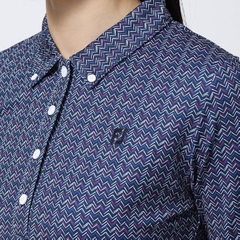 Áo Polo Nữ Foot joy Chính Hãng - Chevron Print Thermolite - Màu Navy | JapanSport 81167   FJW-F23-S01