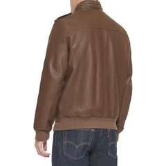 Áo Khoác Levi's Chính Hãng - Faux Leather Aviator Bomber Jacket - Màu nâu | JapanSport LM8RU476-Earth