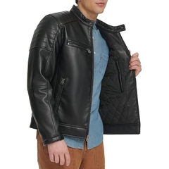 Áo Khoác Da Levi's Chính Hãng - Faux Leather Racer Jacket - Màu Đen | JapanSport LM4JU866-blk